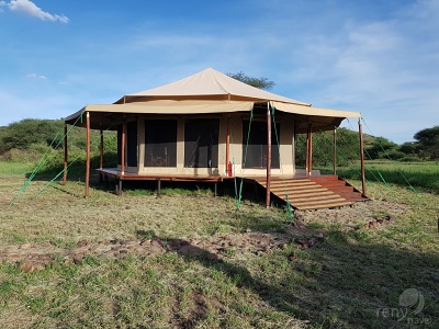 Stan v kempe Sound of Silence, Serengeti, Tanzánia