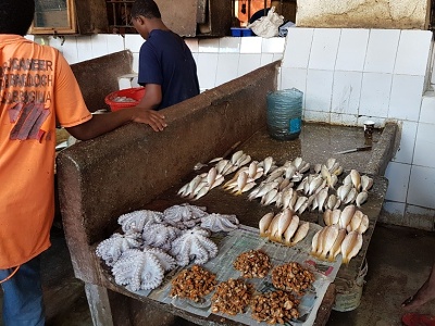 Rybí trh v Stone Town, Zanzibar - Tanzánia