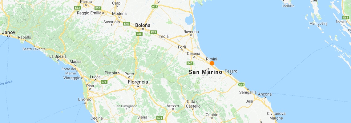 mapa Rimini
