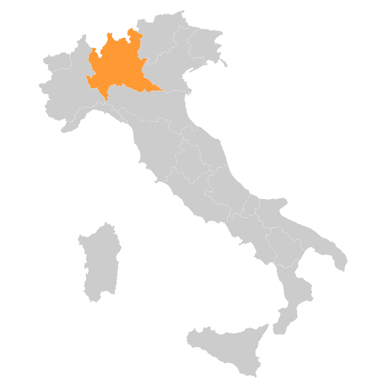 mapa Lombardia