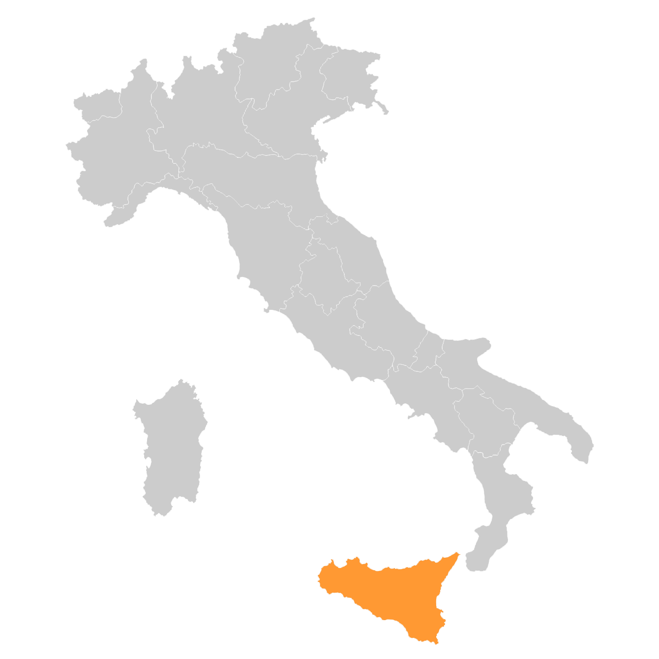 mapa Sicília