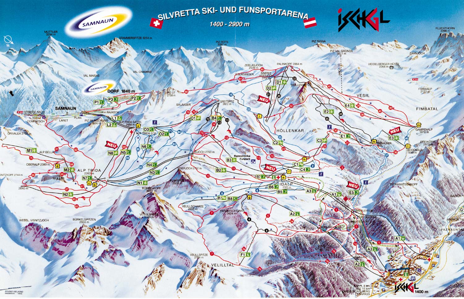 ski mapa - ISCHGL