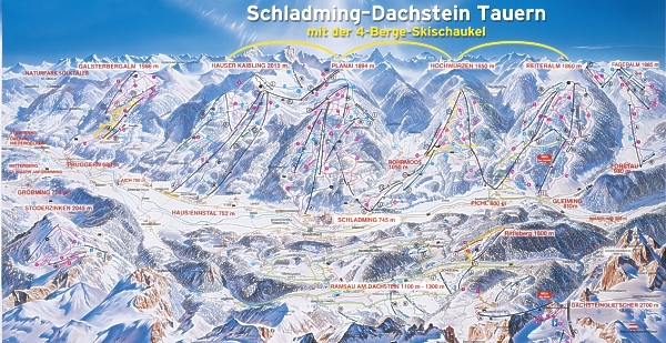 Ski mapa Ramsau am Dachstein