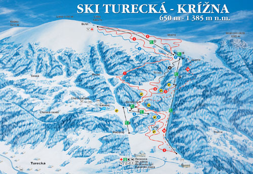 ski mapa Tureck-Krna