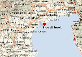 map of Lido di jesolo