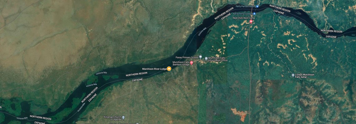 mapa Murchison River Lodge, Murchison Falls, Uganda