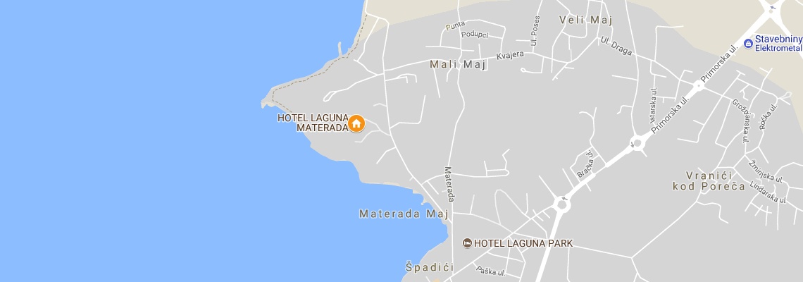 mapa Hotel Materada Plava Laguna, Pore