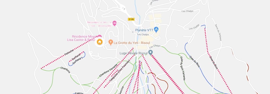 mapa Rezidencia Castor &Pollux, Risoul