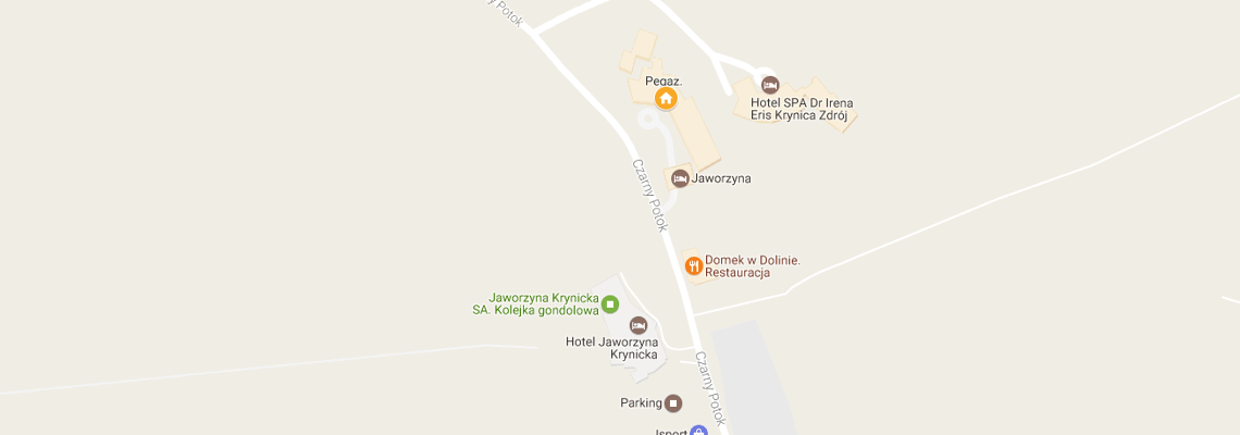 mapa Hotel Pegaz, Krynica