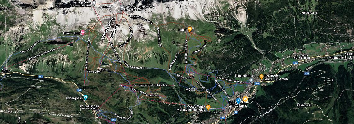 mapa Raffl's Hotel Tyrol, St. Anton am Arlberg