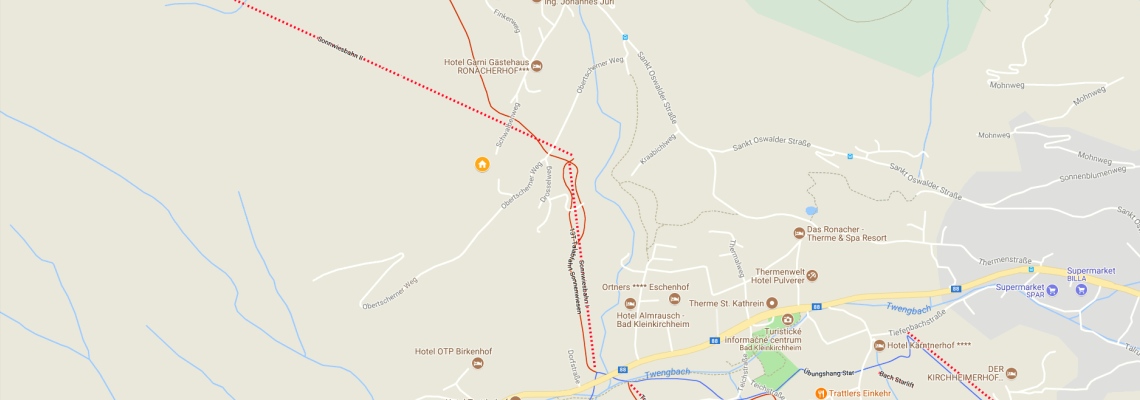 mapa Chalet Caprea, Bad Kleinkirchheim