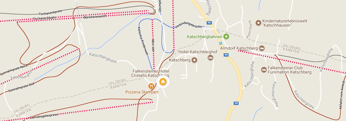 mapa Falkensteiner Hotel Cristallo, Katschberg