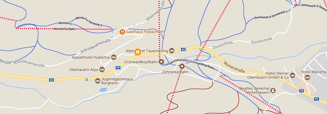 mapa Apartmny Steinadler, Obertauern
