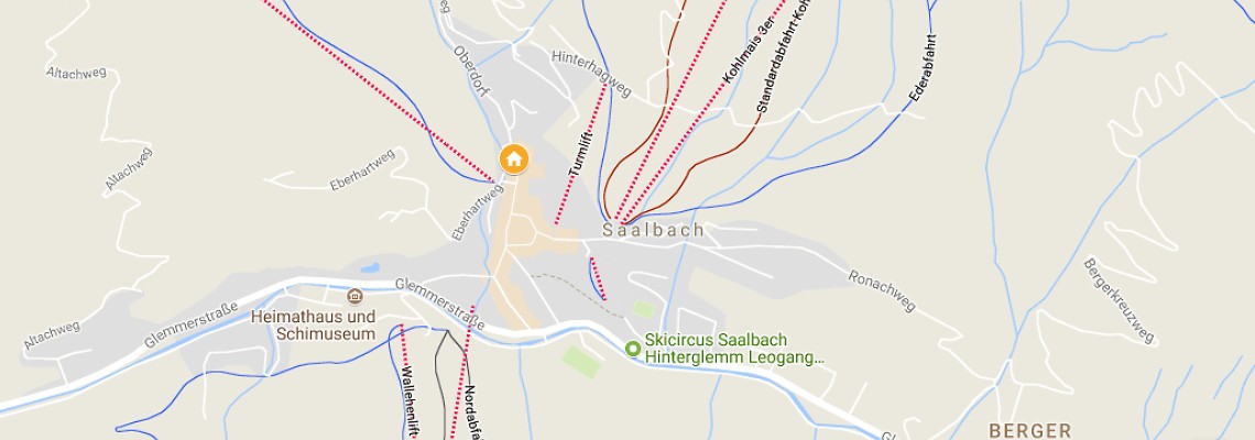 mapa Hotel Kendler, Saalbach