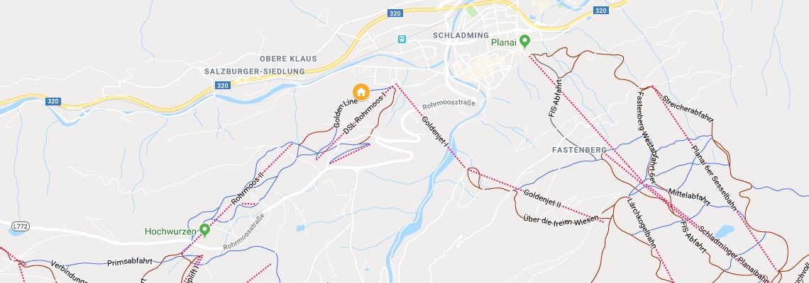 mapa Chaty Schladming, Schladming