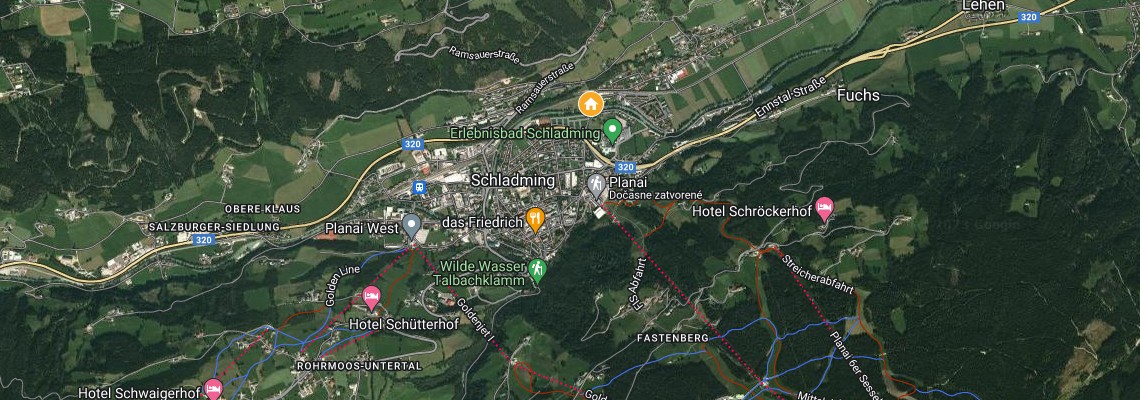 mapa Hotel Zirngast, Schladming