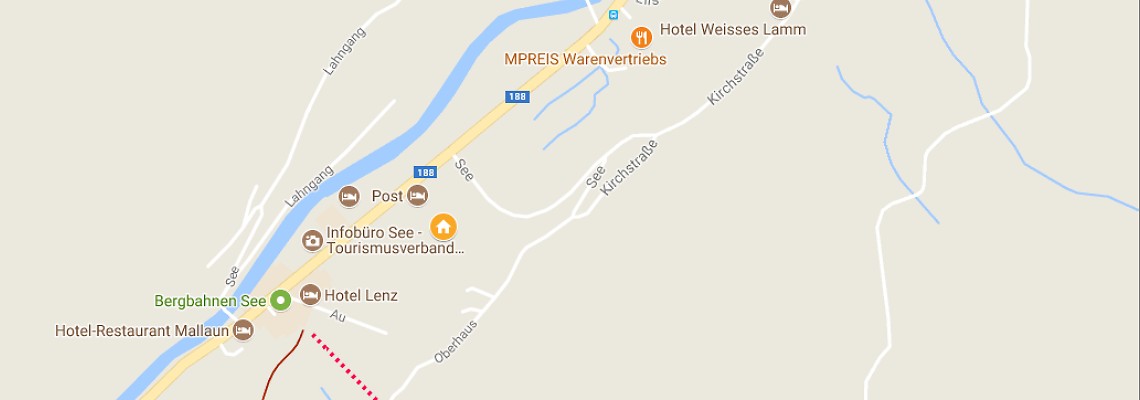 mapa Hotel Alpenknigin, See