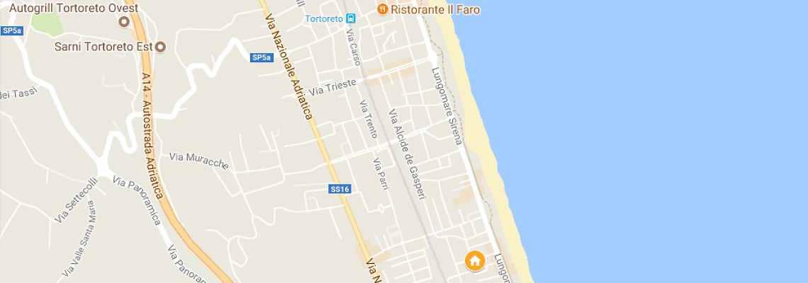 mapa Rezidencia Abruzzo Resort, Tortoreto Lido
