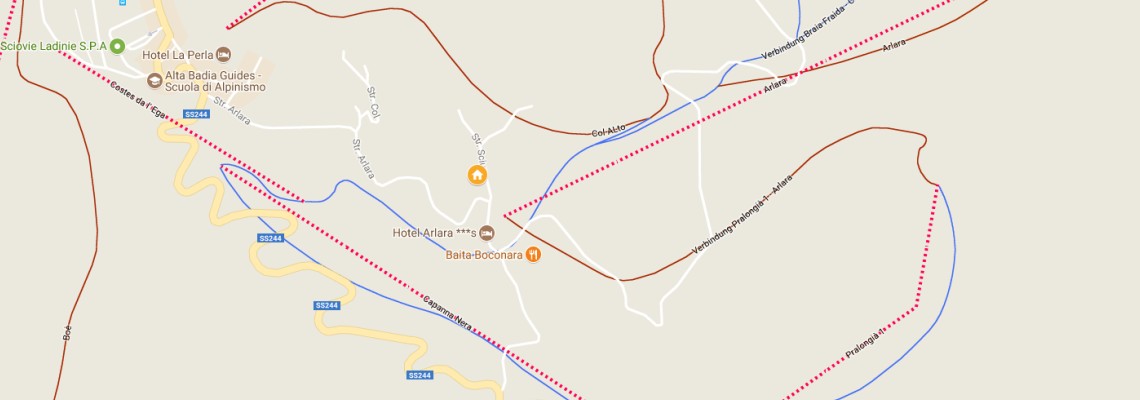 mapa Sporthotel Panorama, Corvara