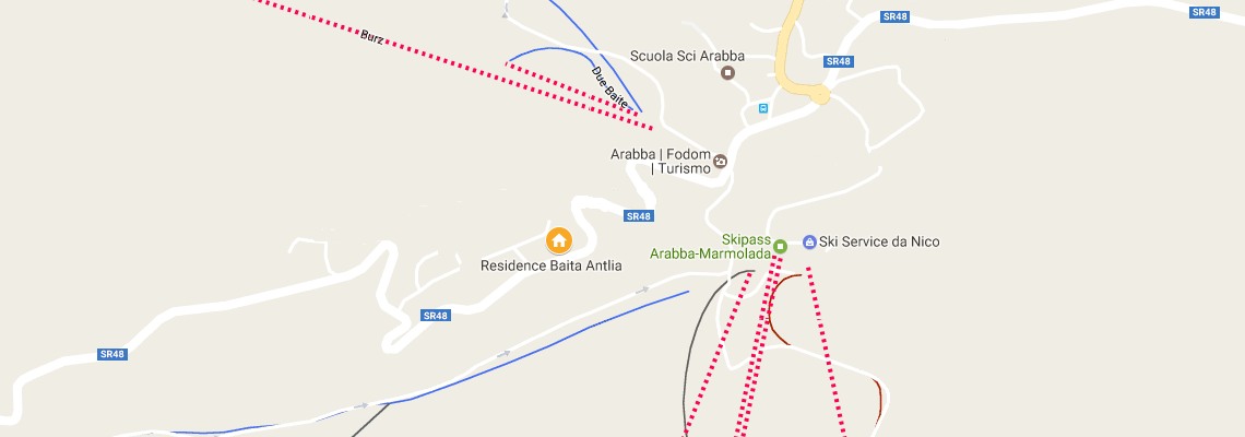 mapa Rezidencia Baita Antlia, Arabba