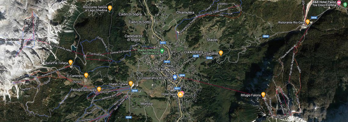 mapa Hotel Cristallino dAmpezzo, Cortina d'Ampezzo