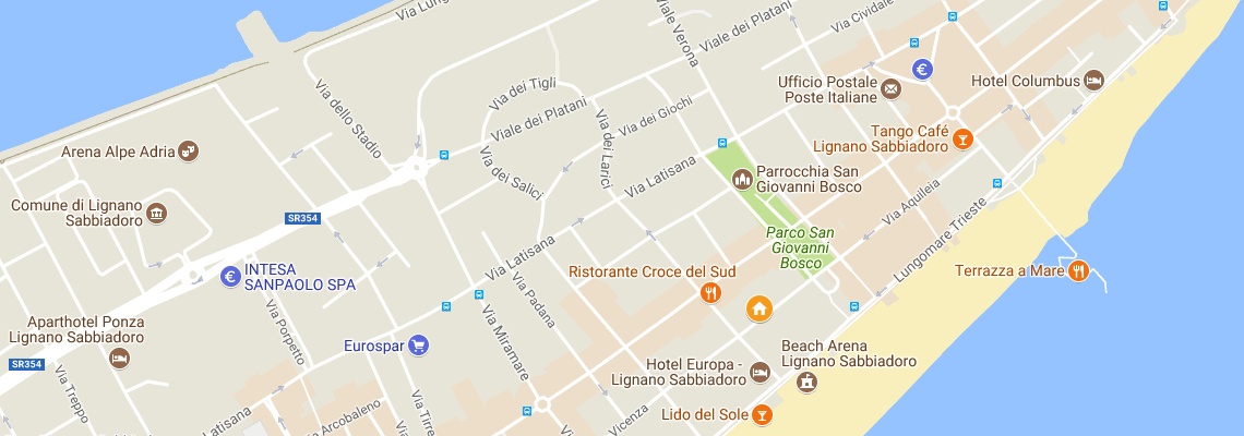 mapa Apartmny Sky Residence, Lignano