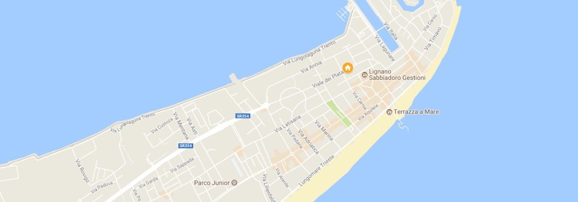mapa Apartmny Torre Bahia, Lignano
