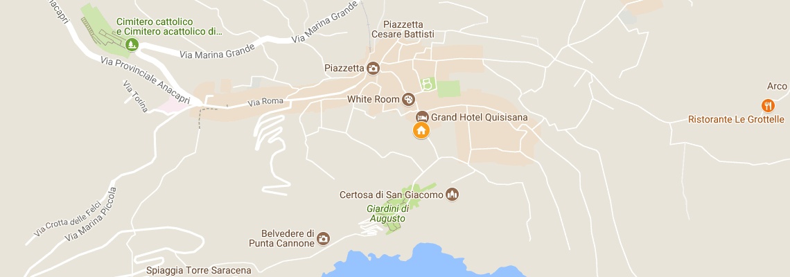 mapa Hotel Regina Cristina, Capri