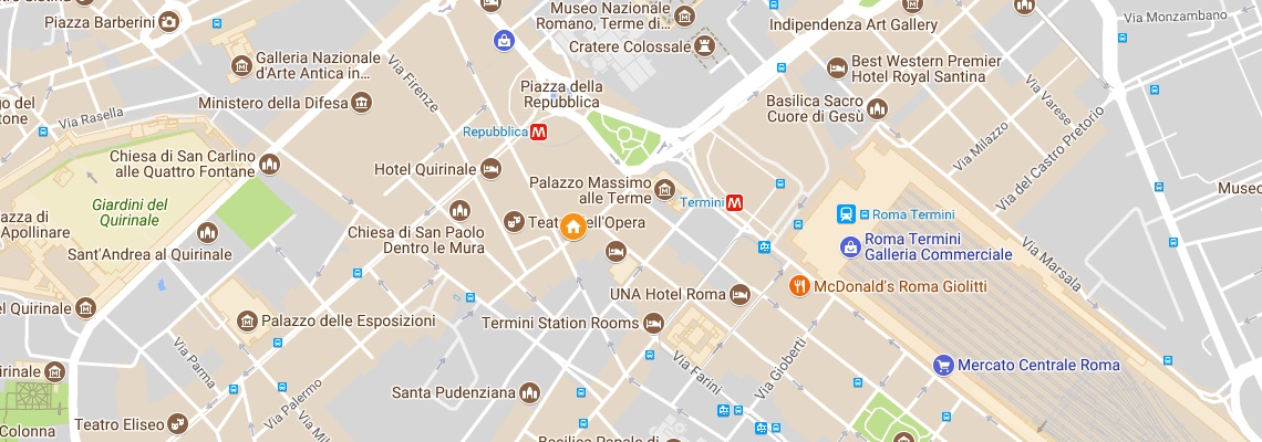 mapa Hotel Impero, Rm