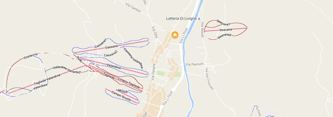 mapa Hotel Lanz, Livigno