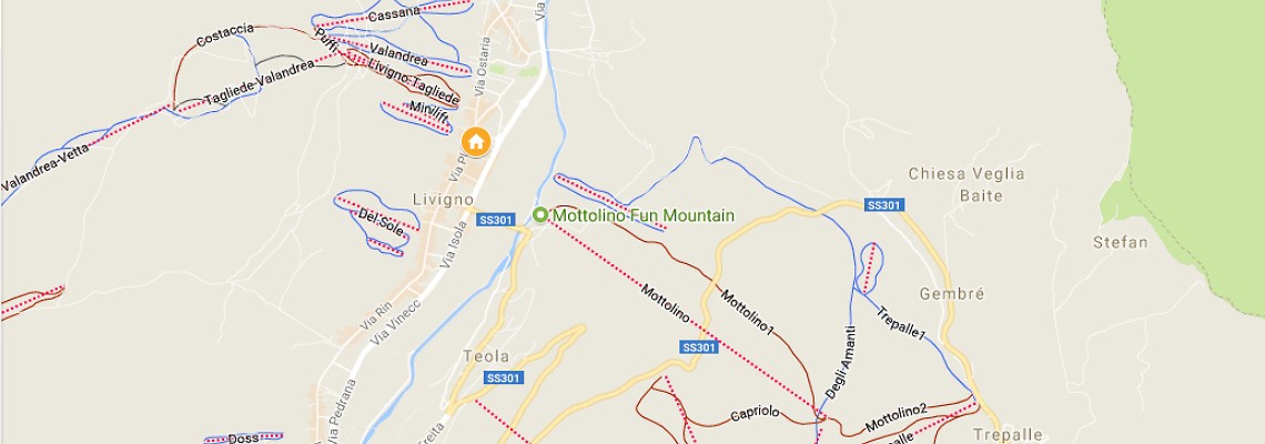 mapa Hotel La Pastorella, Livigno
