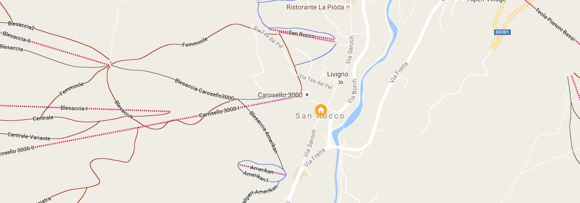 mapa Hotel Sporting, Livigno