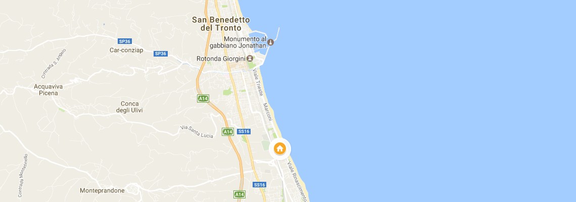 mapa Rezidencia Dolce Vita, San Benedetto del Tronto