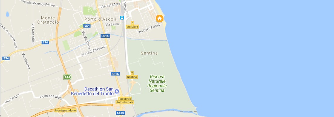 mapa Rezidencia Tourist, San Benedetto del Tronto