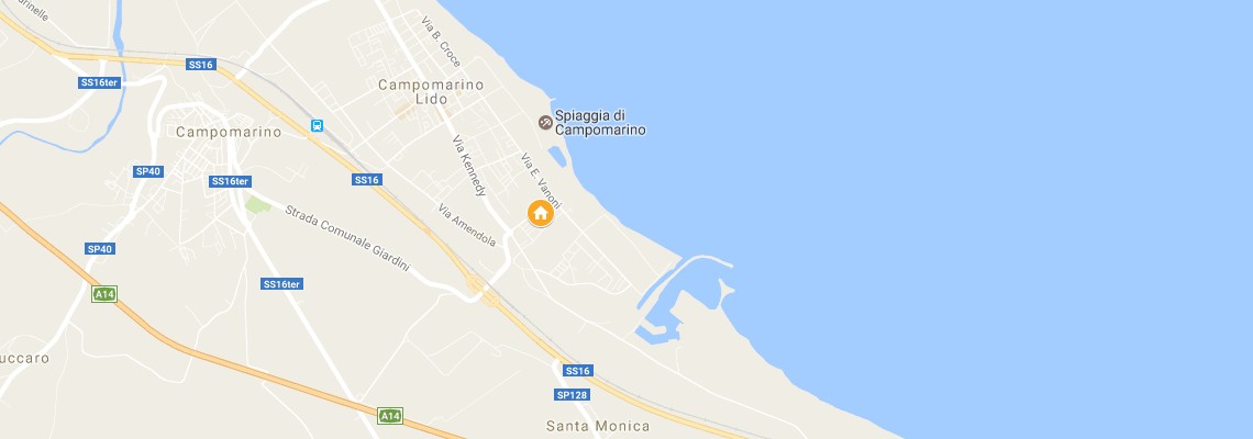 mapa Rezidencia Club Acquario, Campomarino