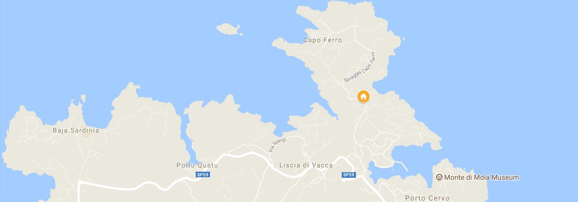 mapa Hotel Grand, Porto Cervo
