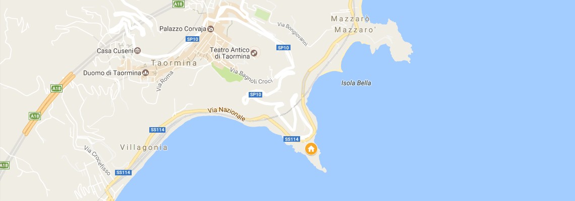 mapa Atahotel Capotaormina, Taormina