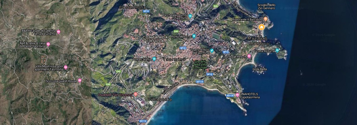 mapa Hotel Mazzaro Sea Palace, Taormina