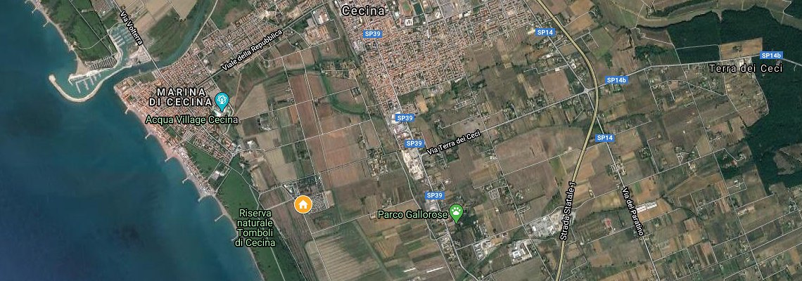 mapa Villaggio Cecinella, Cecina Mare