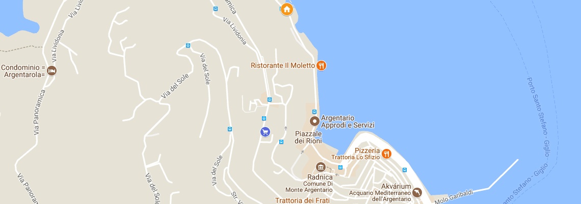 mapa Hotel La Caletta, Porto Santo Stefano