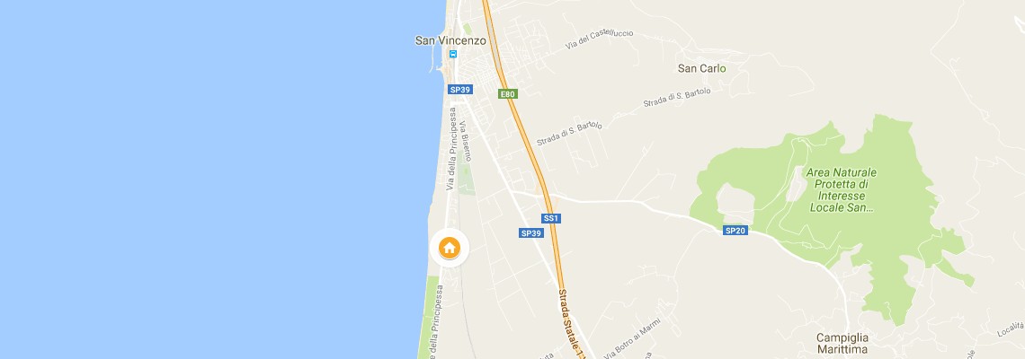 mapa Riva degli Etruschi Resort, San Vincenzo