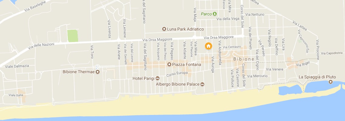 mapa Rezidencia Antares, Bibione Spiaggia