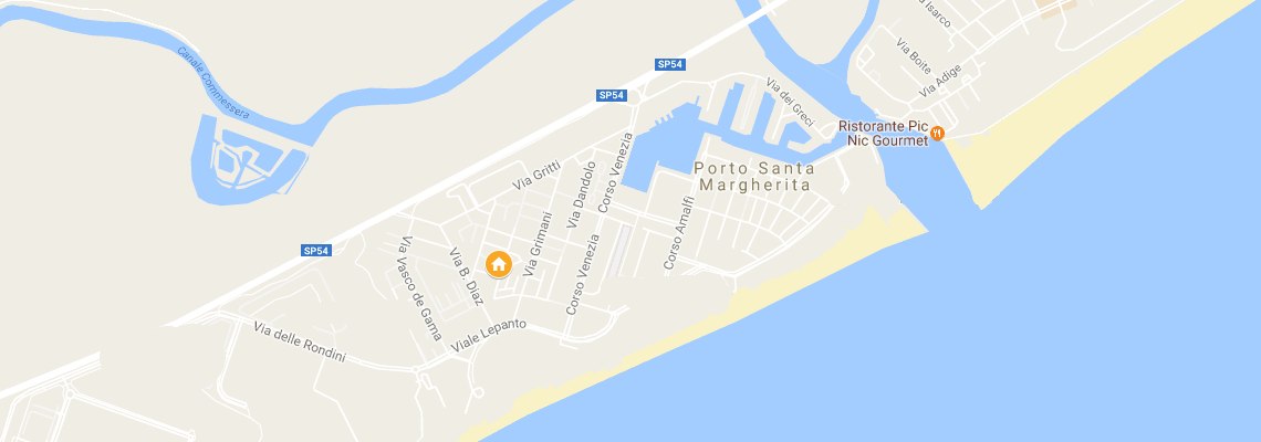 mapa Villaggio Fabienne, Porto Santa Margherita