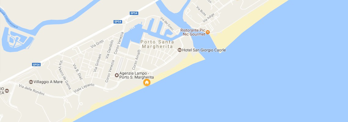 mapa Rezidencia Florida, Porto Santa Margherita