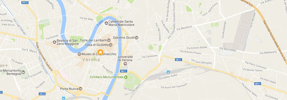 mapa Hotel Giulietta & Romeo, Verona