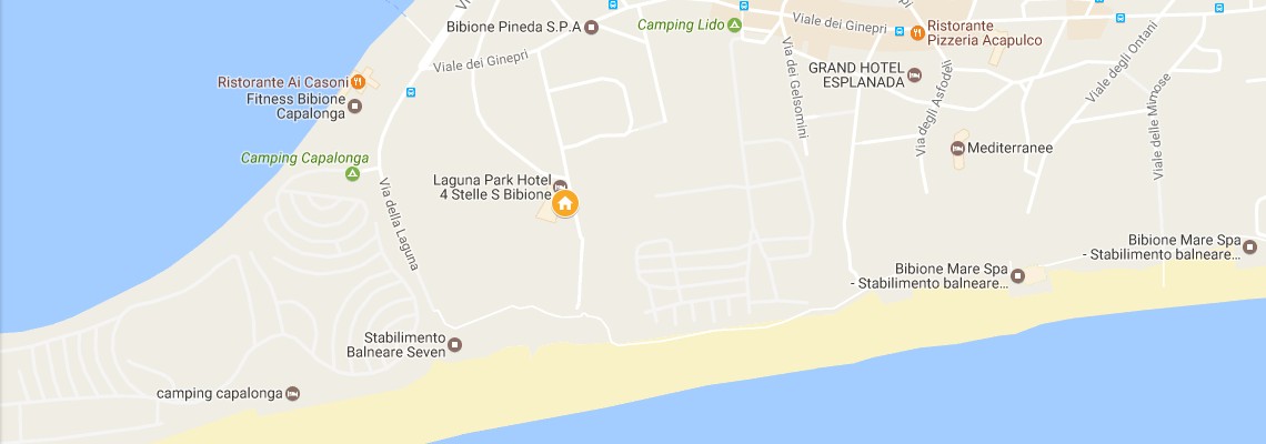 mapa Hotel Laguna Park, Bibione