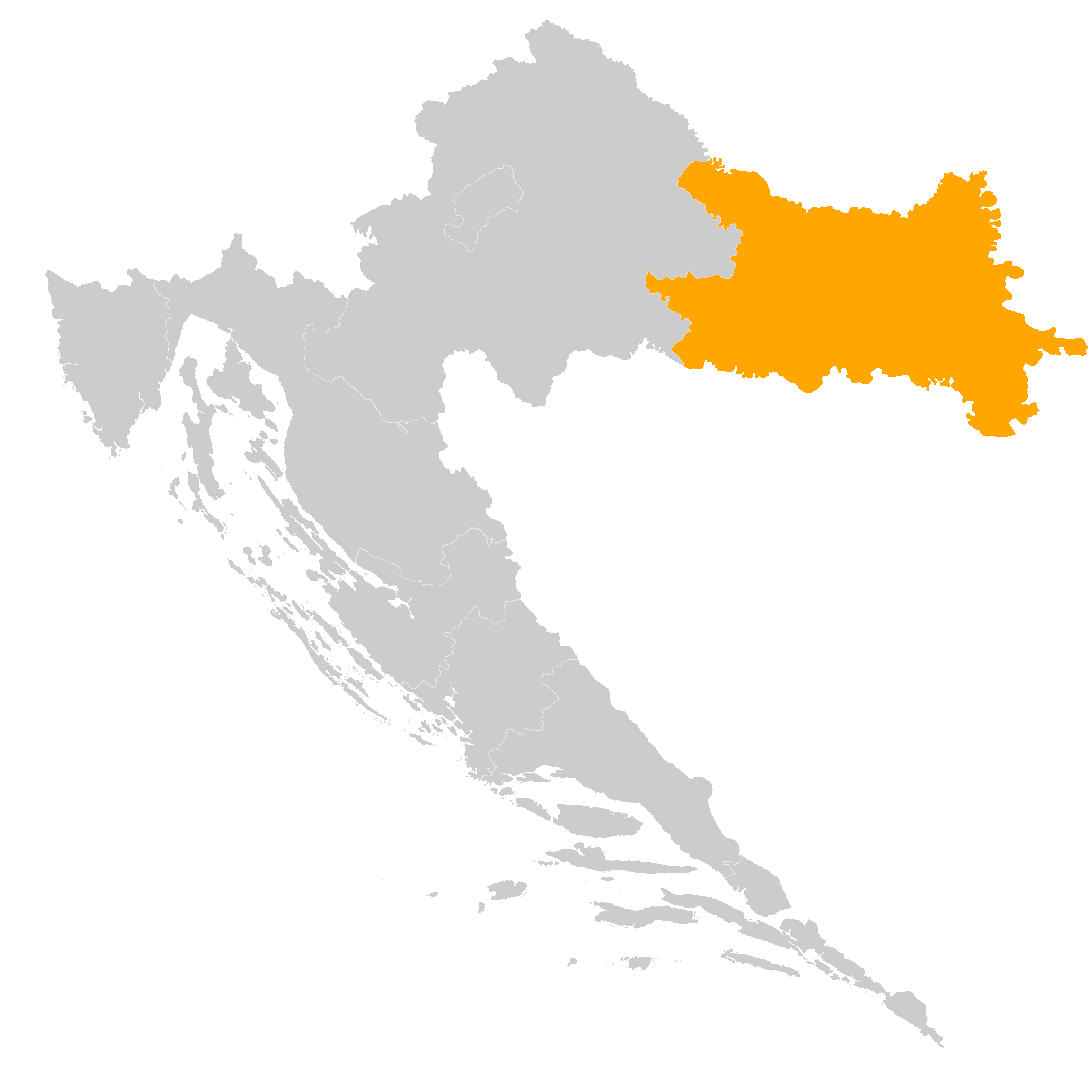 mapa Chorvtsko, Slavnia