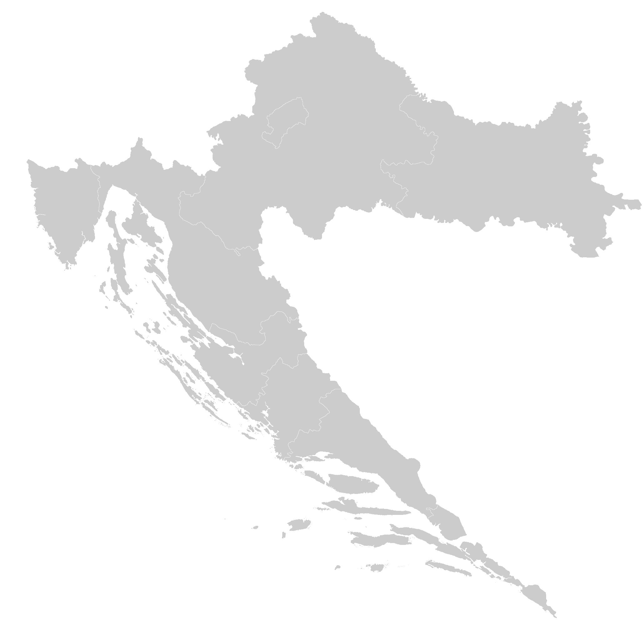mapa Chorvátsko
