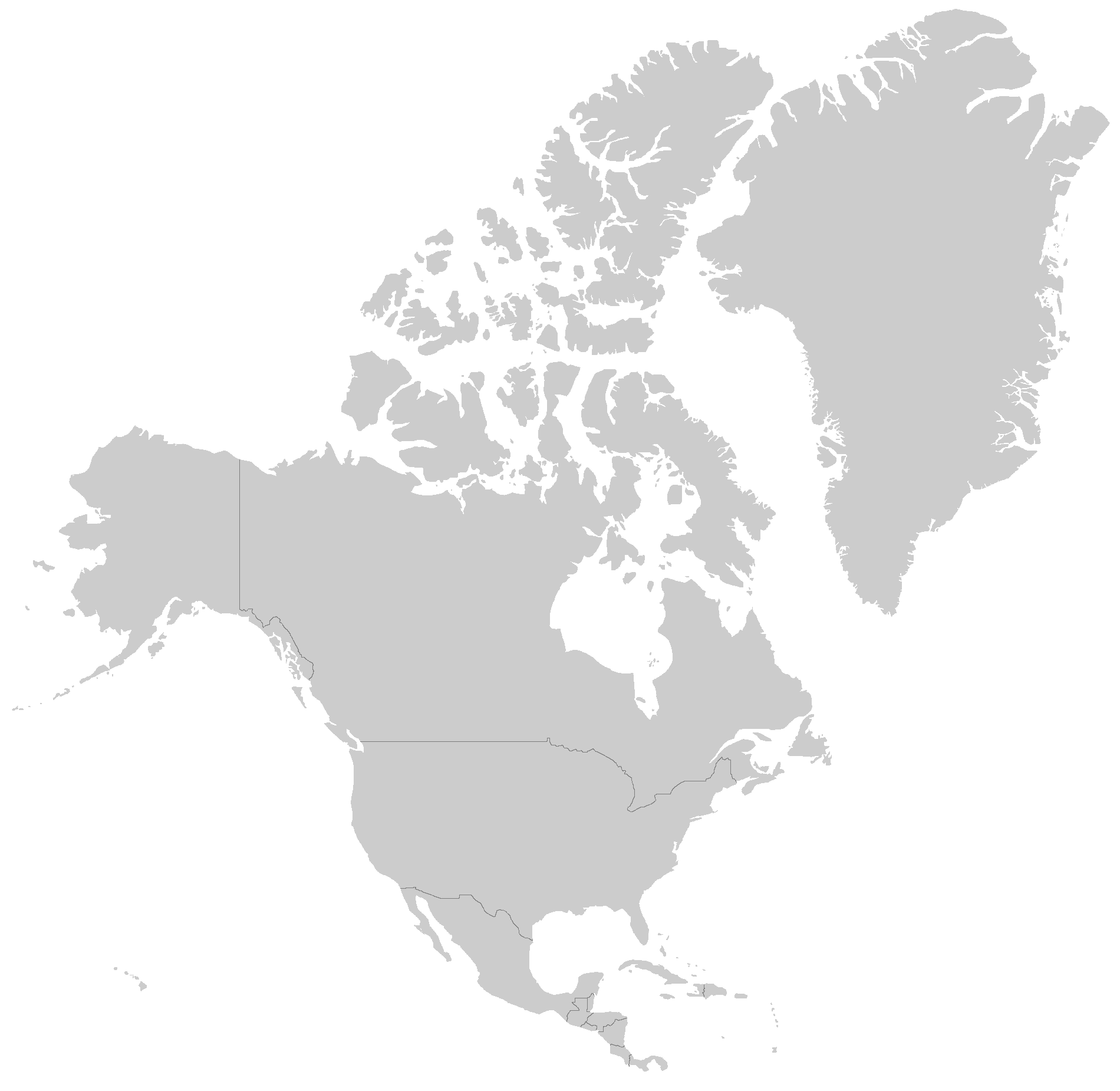 North America map - zoom