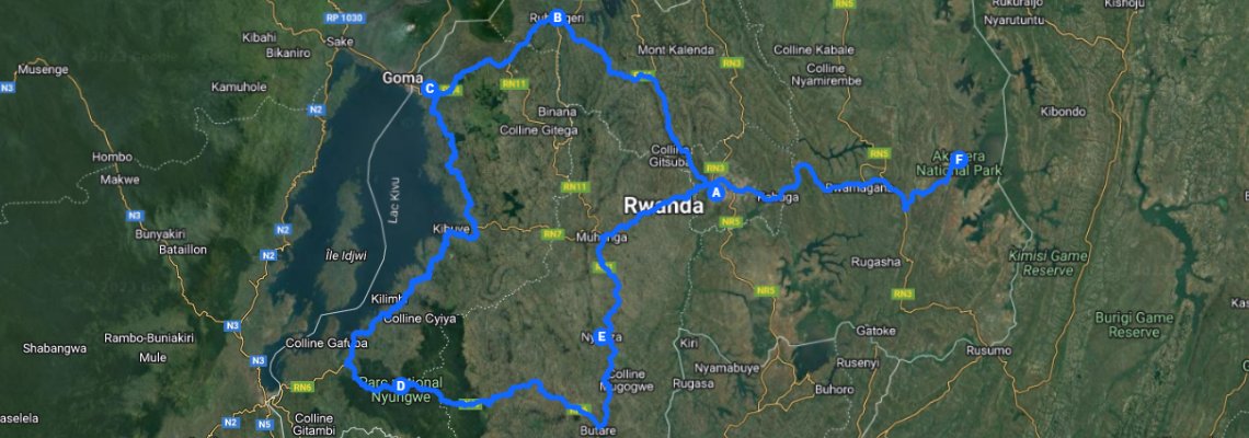 mapa Nezabudnuten Rwanda